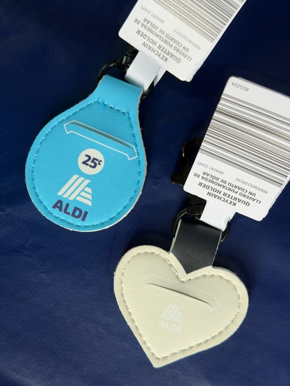 Aldi Gear quarter keeper pouch keychain BUNDLE Aldi's 50th birthday key chains - Picture 2 of 2